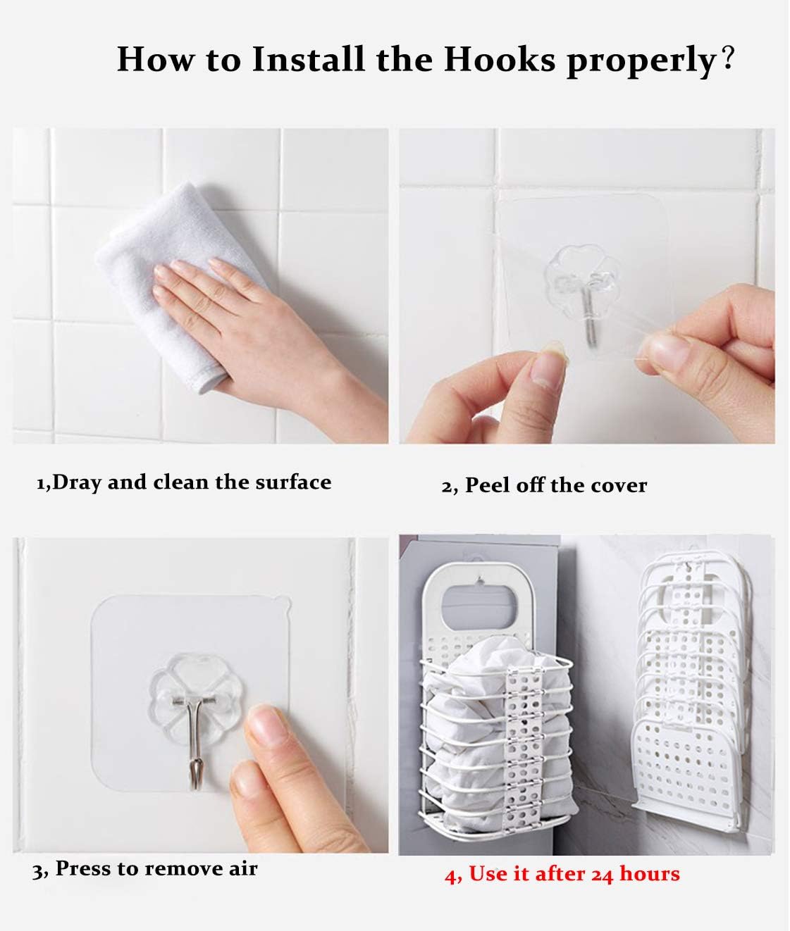 Wall-Mounted Folding Laundry Basket