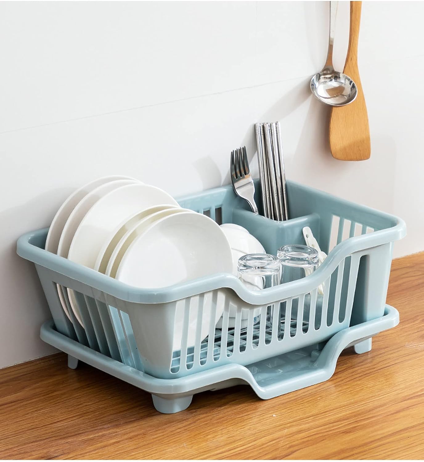 Dish Drainer with Drip Tray for Kitchen Sink Rack