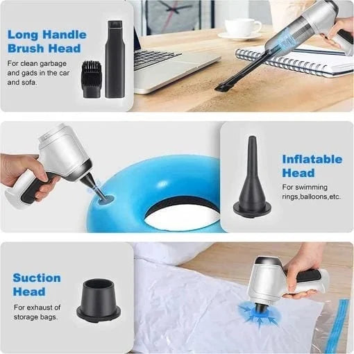 Cordless 3-in-1 Rechargeable Vacuum Cleaner and Blower - Cleans up every corner of your Home and Car