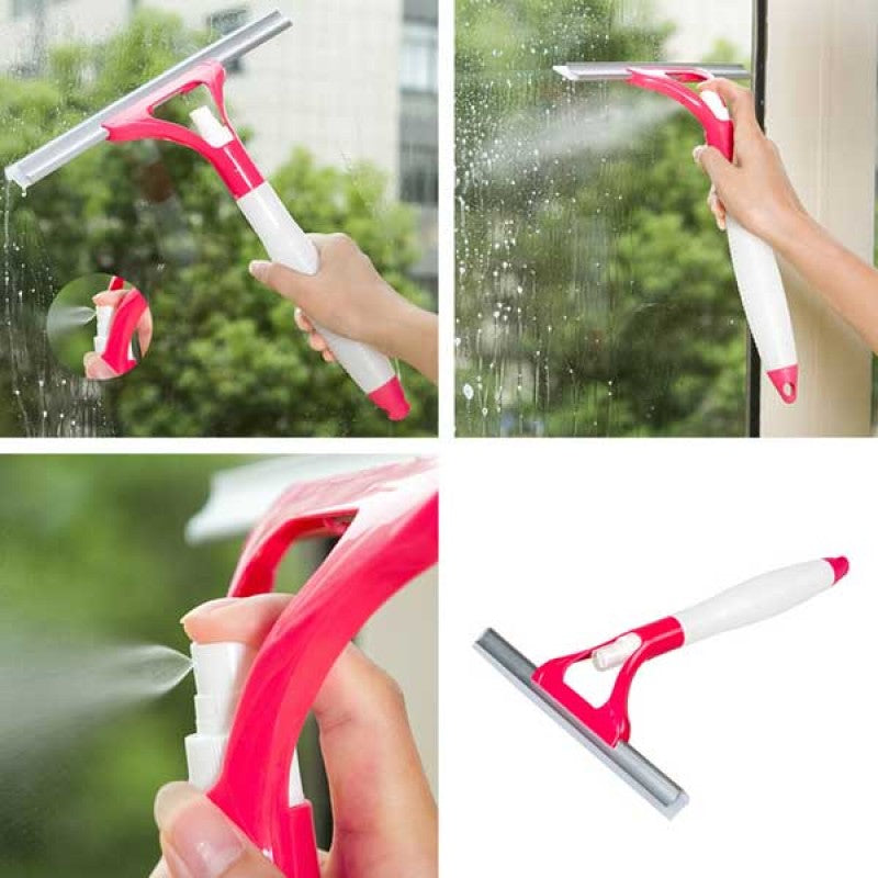 Buy 1 Get 2 Free Offer Glass Window Wiper Cleaner with Spray Bottle