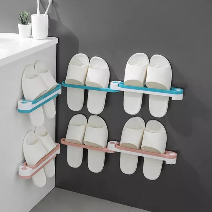 Buy 1 Get 2 Free Slipper Hanging Shelf 3in1 Rack Storage for wall Mount