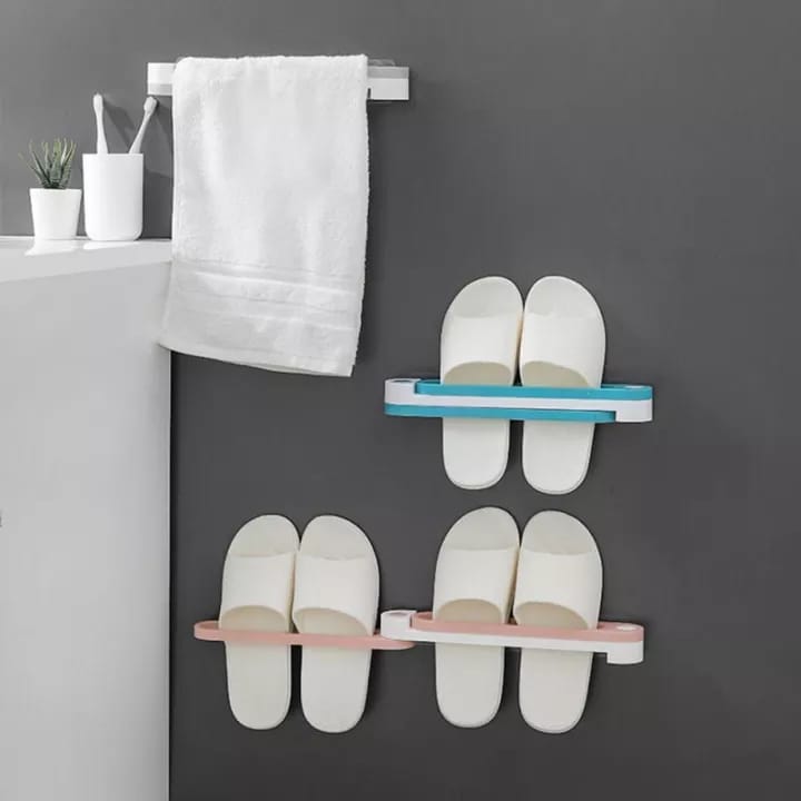 Buy 1 Get 2 Free Slipper Hanging Shelf 3in1 Rack Storage for wall Mount